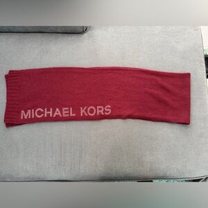 Michael Kors Burgundy Knit Scarf
